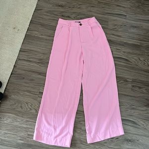 Pink wide leg trousers
